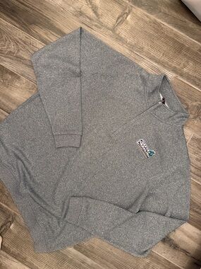 FootJoy Men's Gray Heather Quarter-Zip Pullover Coastal Carolina Challengers
